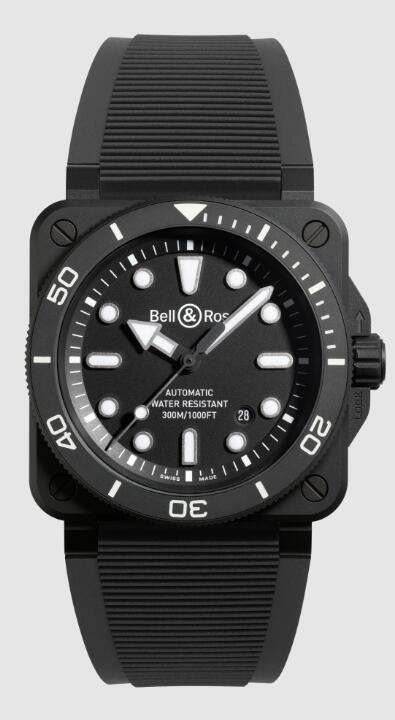 Bell & Ross BR 03 DIVER BLACK MATTE CERAMIC Replica Watch BR03A-D-BL-CE/SRB